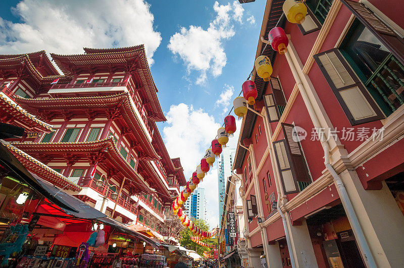 新加坡唐人街的街景