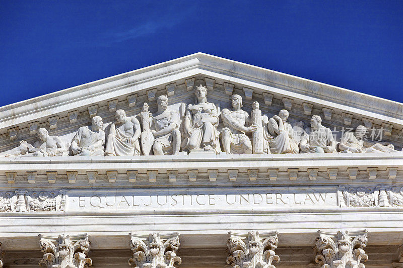 美国最高法院雕像华盛顿特区国会山
