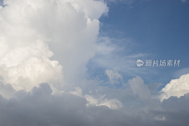 积雨云蓝天上的抽象云