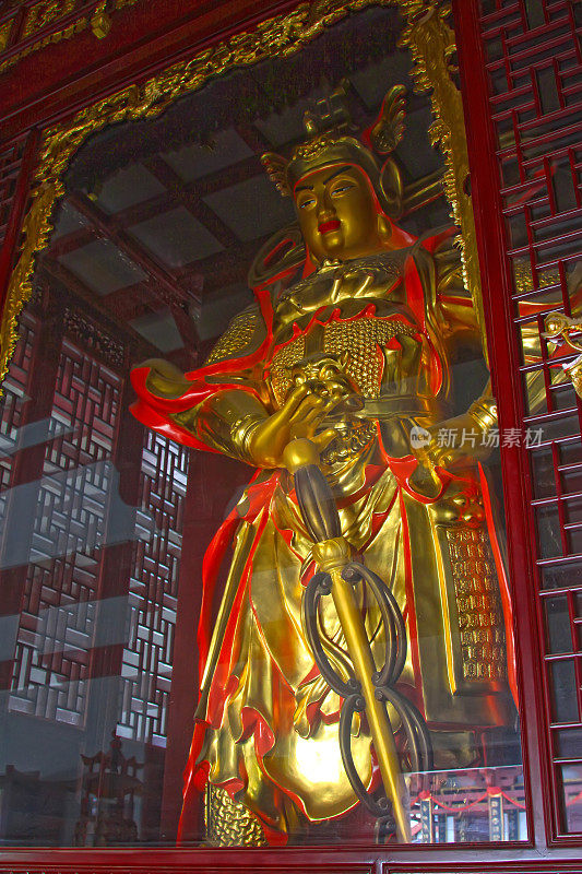 2014年5月10日，河北省唐山市兴国寺，中国古代军事将领雕塑