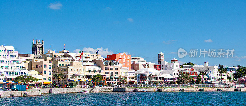 汉密尔顿，百慕大海滨和前街