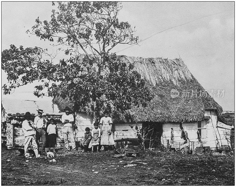 来自美国海军和陆军的古老历史照片:古巴乡村住宅