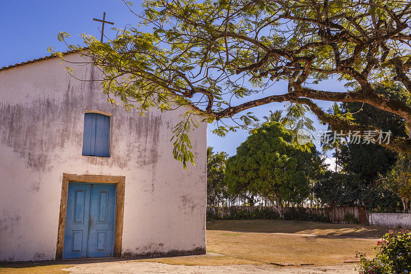 巴西东北部塞古罗-巴伊亚港的殖民古巴洛克教堂