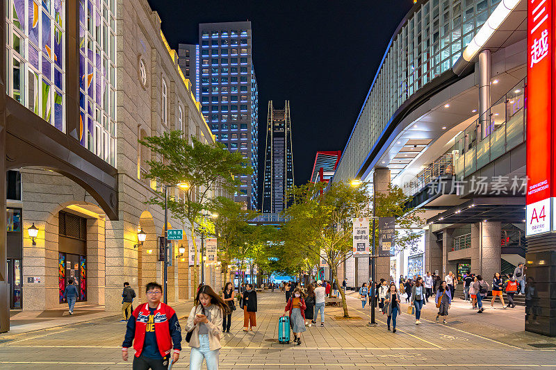 台湾台北信义特别商业中心夜景