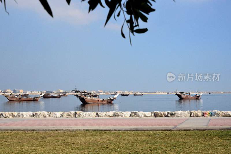 单桅帆船-塔劳特湾，波斯湾，卡提夫，东部省，绍