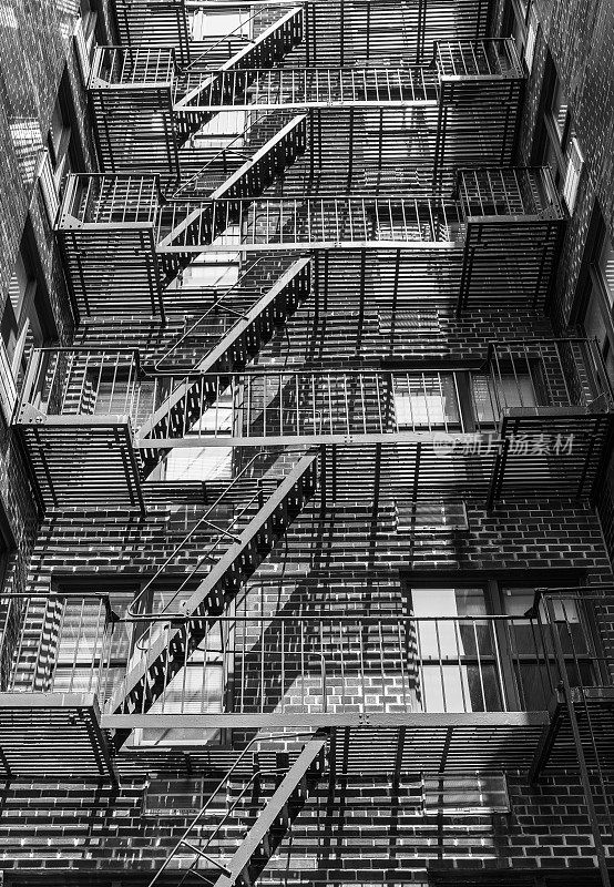 消防楼梯，切尔西，西区，曼哈顿