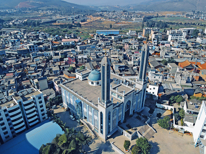 中国云南省边境城市的一座清真寺