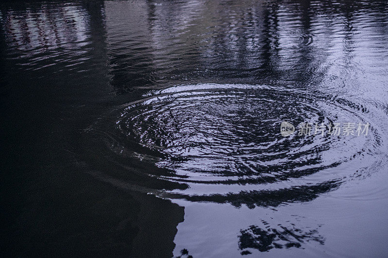 水面上的波浪。