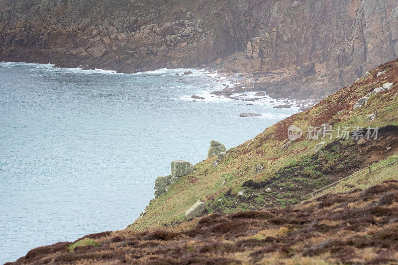 悬崖海景，康沃尔，英格兰