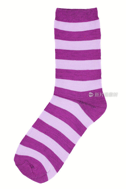 条纹的紫色袜子