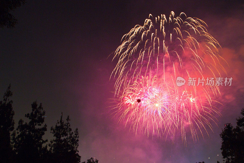 7月4日的烟花庆典，圣诞节和新年