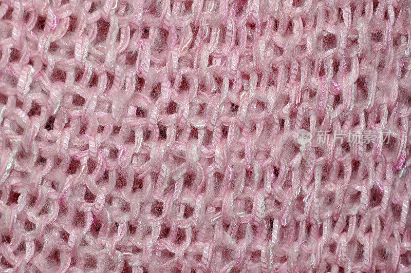 粉红色的钩针编织的织物