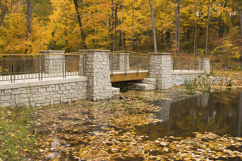 《秋叶树桥》，代顿，俄亥俄州