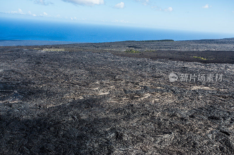 火山和熔岩的航拍