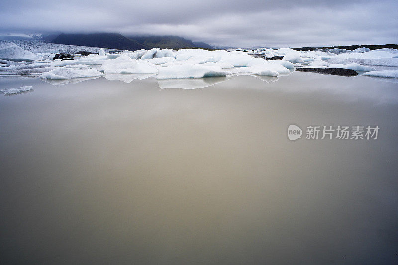 冰岛的冰川景观