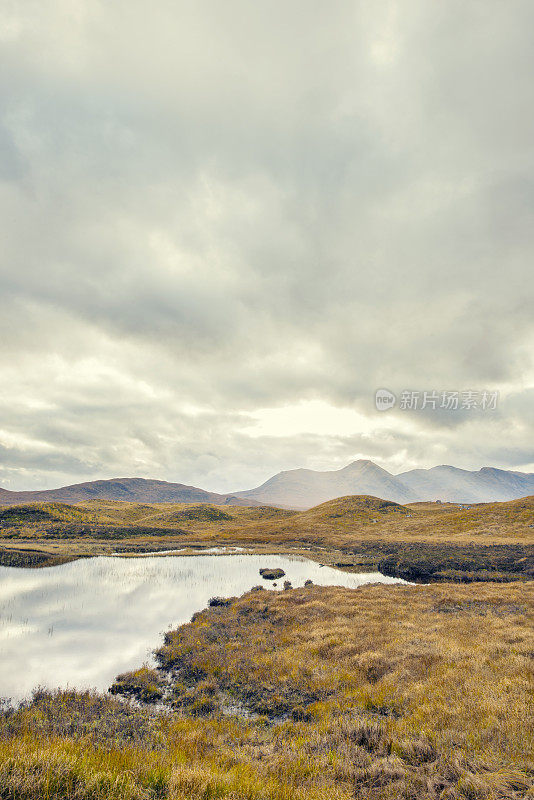 苏格兰山区景观阴天格伦科风景