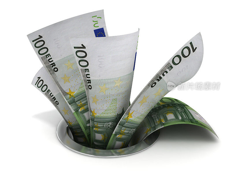 贬值的欧元货币金融危机概念