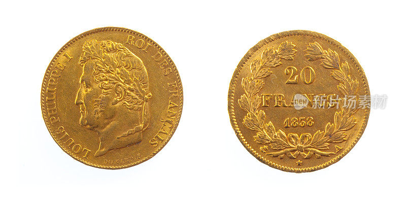 金二十法国硬币路易·菲利普