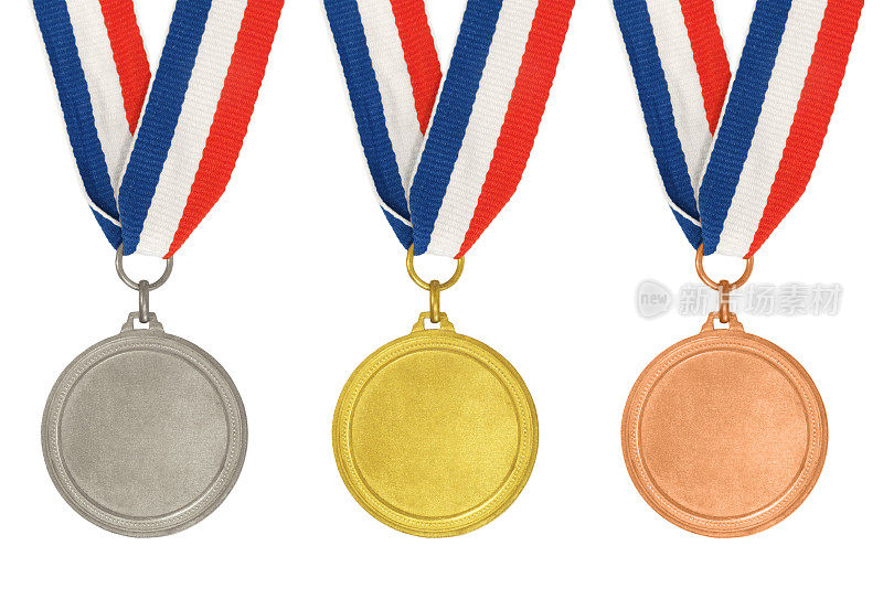 一套奖牌-金，银和铜