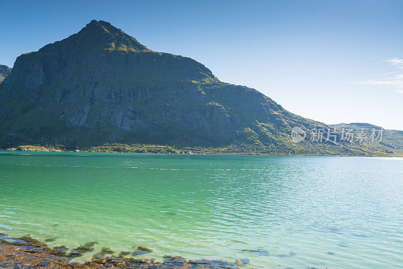 挪威罗浮敦群岛全景，日落美景