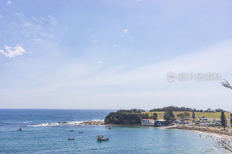 海湾的港湾船港在Terrigal