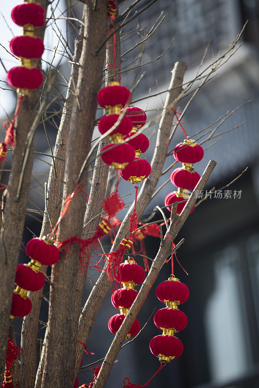 北京的中国灯笼背景