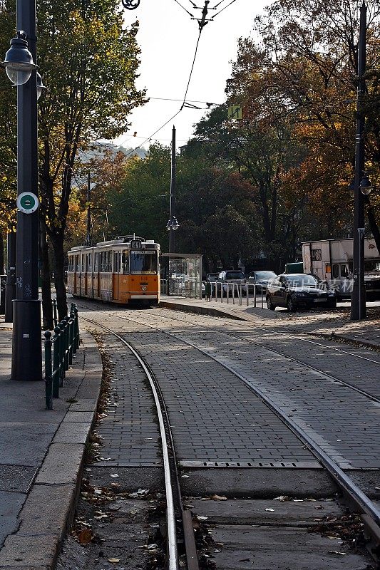 布达佩斯的旧有轨电车。