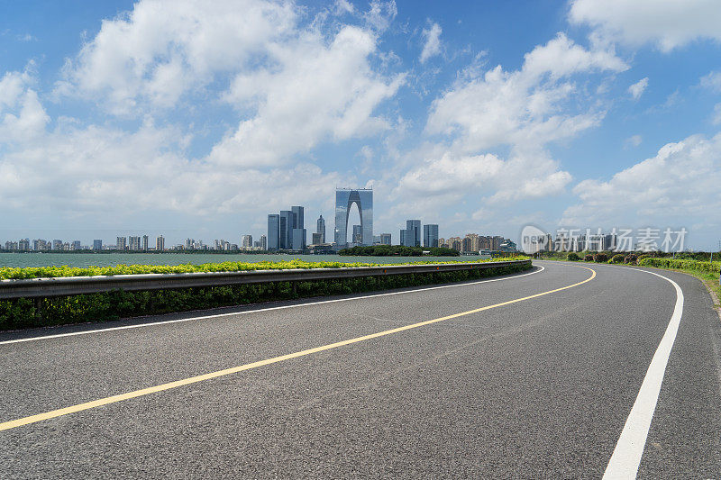 中国苏州的空路与城市景观