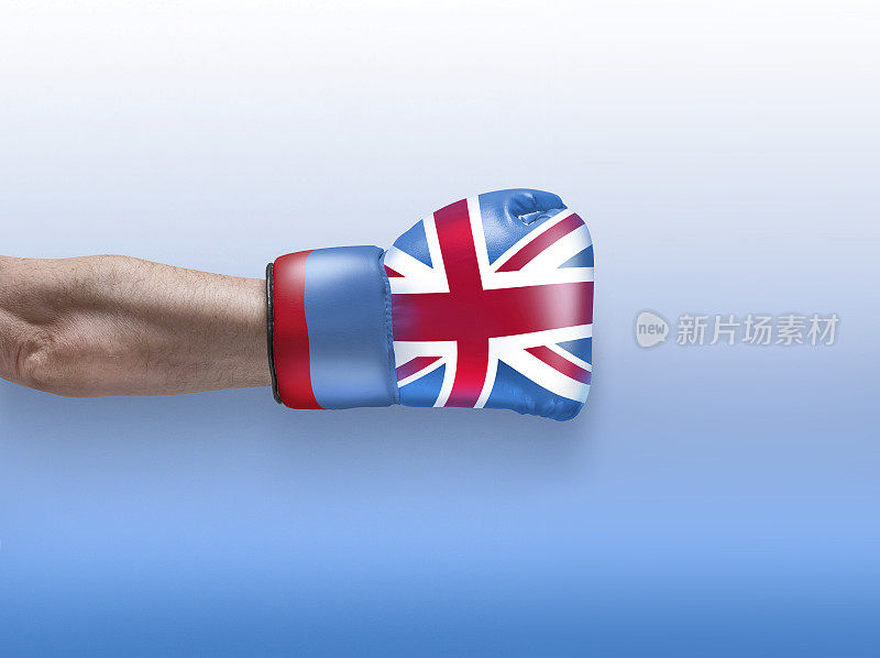 印有英国国旗的拳击手套