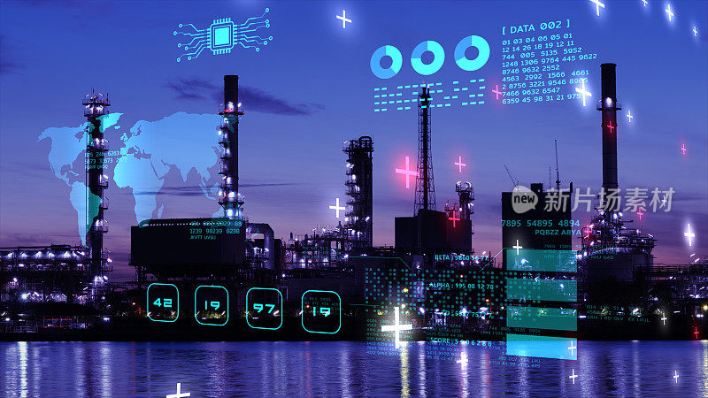 智慧城市电力能源产业可持续石油天然气工厂控制物联网未来ICT数字技术自动化管理智能数字技术安全和数据库
