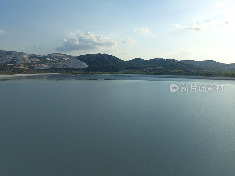 湖面鸟瞰图