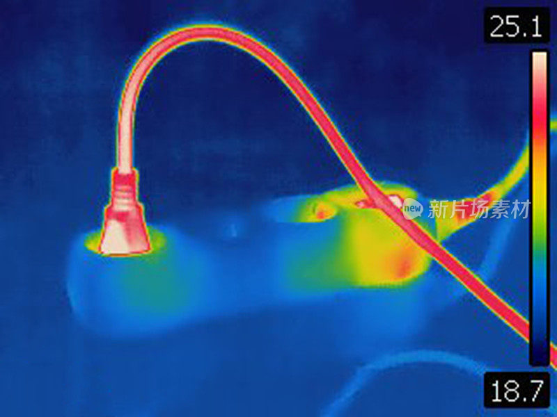 家用电缆的热成像