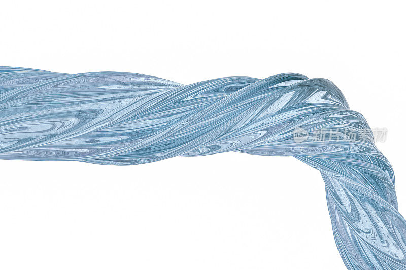 3d渲染，青色透明丝绸