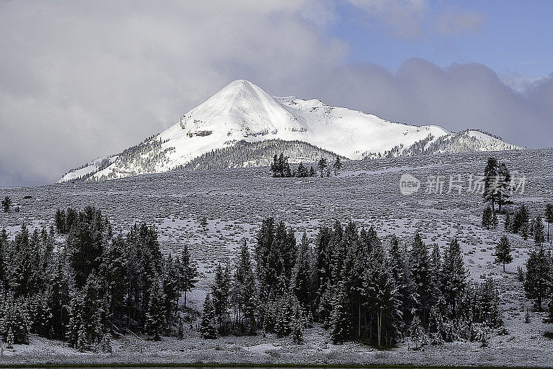 六月雪后的黄石风景