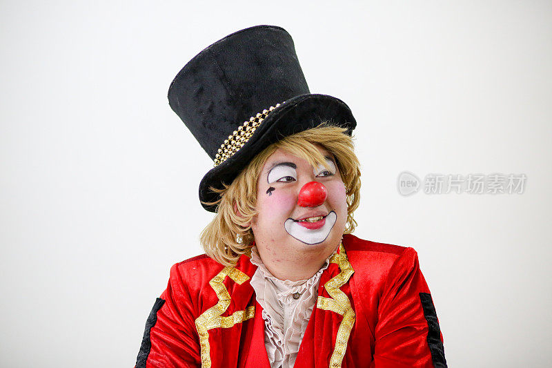 小丑表演者的肖像