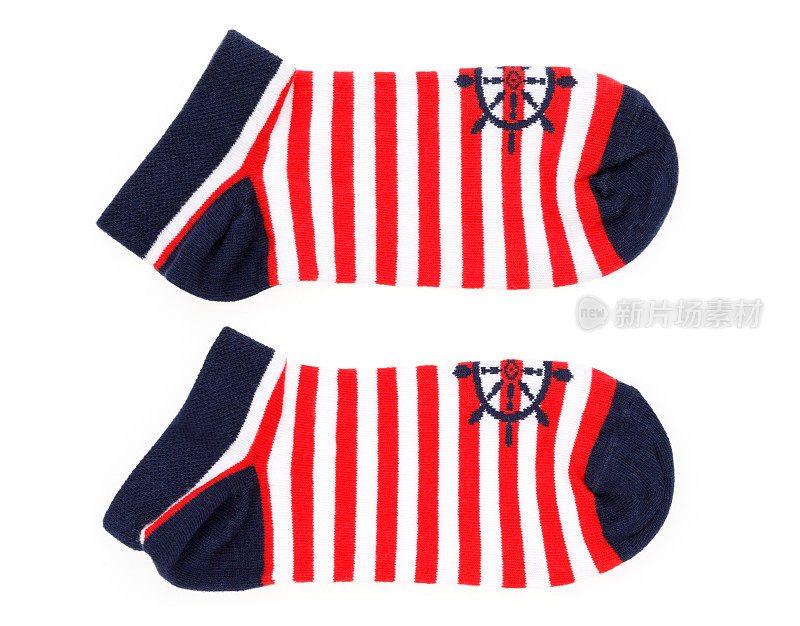 水手式条纹袜