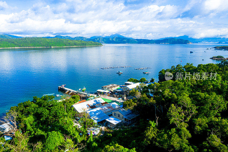 鸟瞰位于西贡的塔门或草岛海景