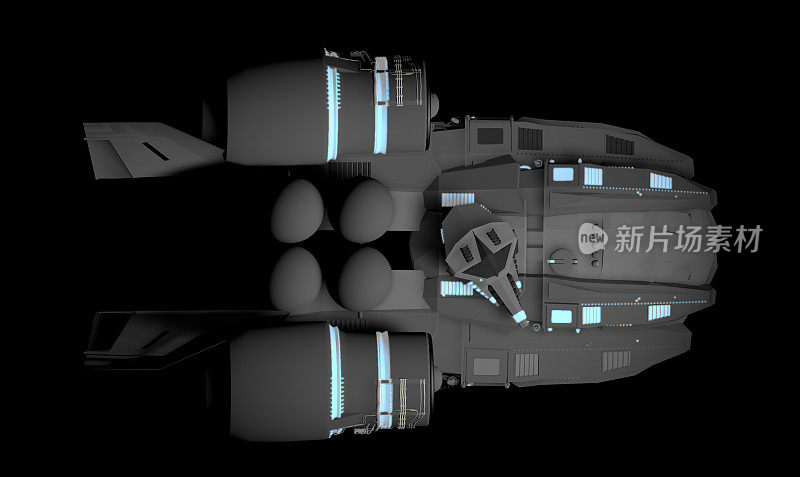 俯视图的未来空间飞行器