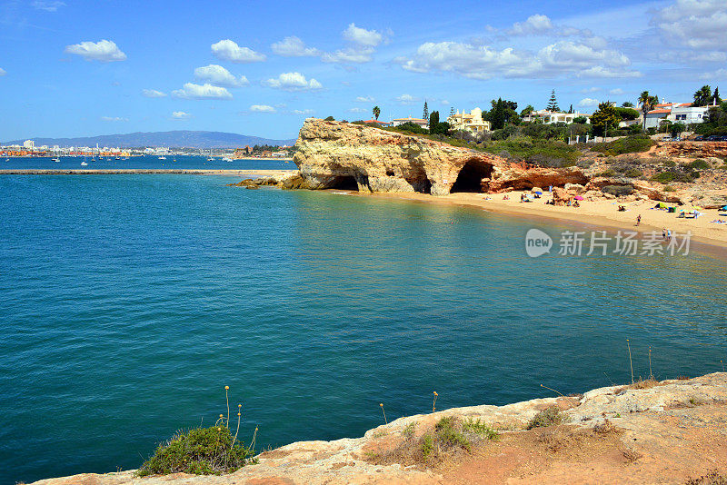 Pintadinho海滩，阿拉德河河口，费拉古多，阿尔加维，葡萄牙