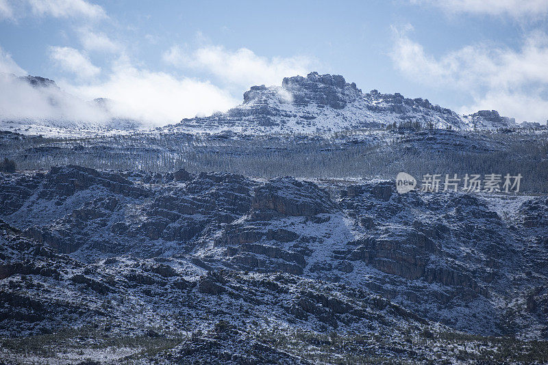 山上的雪