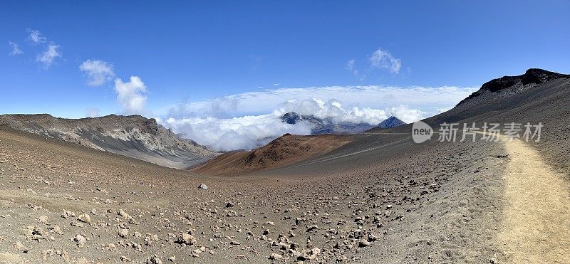 夏威夷毛伊岛的哈雷阿卡拉火山口