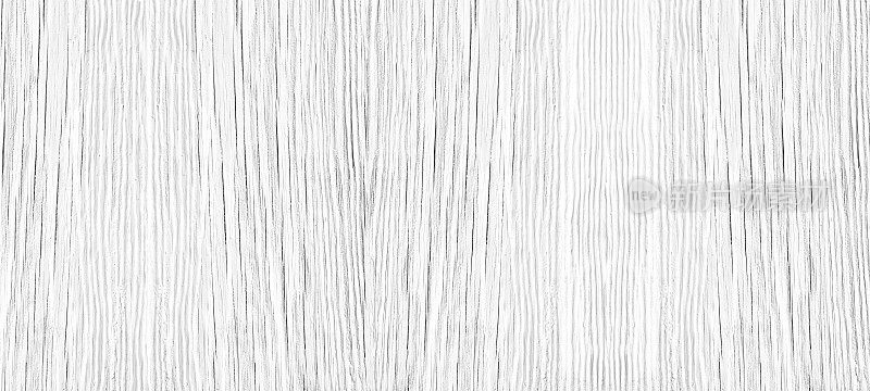 旧裂纹白色油漆木表面宽屏纹理。白色的木材质朴的复古大纹理背景