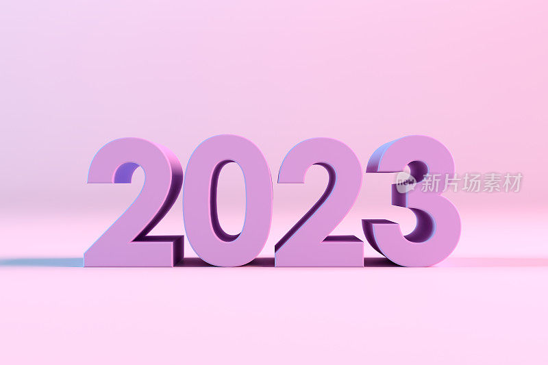 2023年新年，霓虹灯