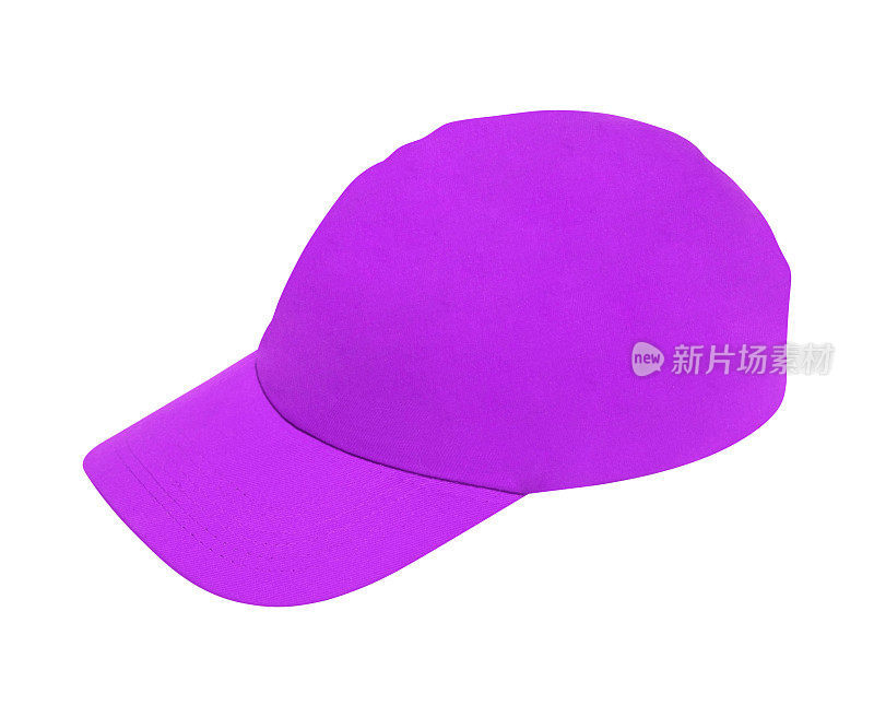 紫色的棒球帽孤立在白色上