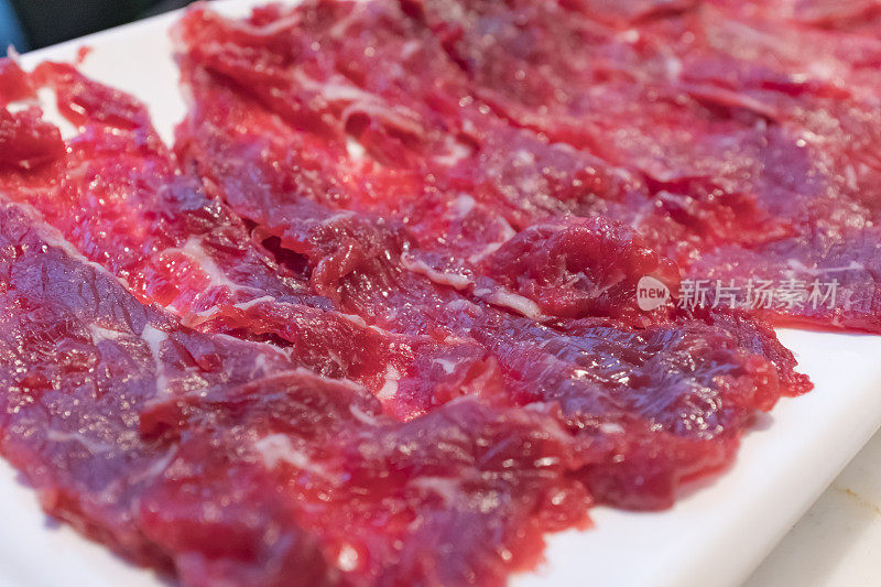 潮汕牛肉火锅，薄片牛肉，薄片嫩牛肉，嫩牛肉，鲜牛肉