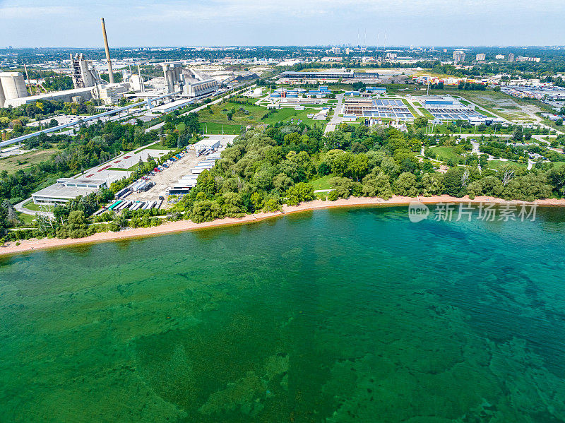 加拿大密西沙加湖畔公园和安大略湖的景色