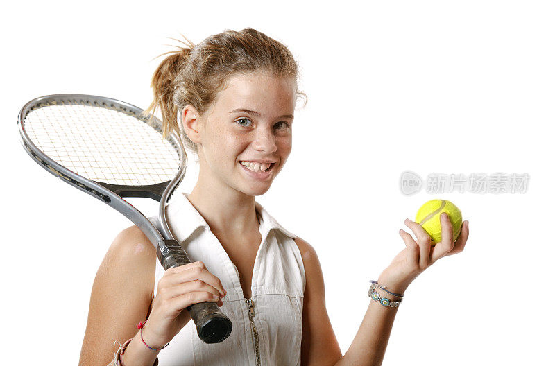 女孩的网球运动员