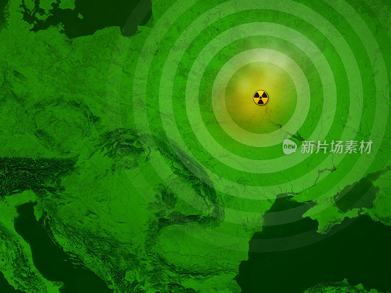 绘制乌克兰切尔诺贝利核灾难地图