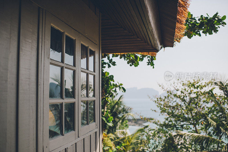 泰国小屋里的海景