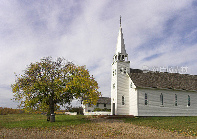 萨斯喀彻温省Batoche教堂的库存照片